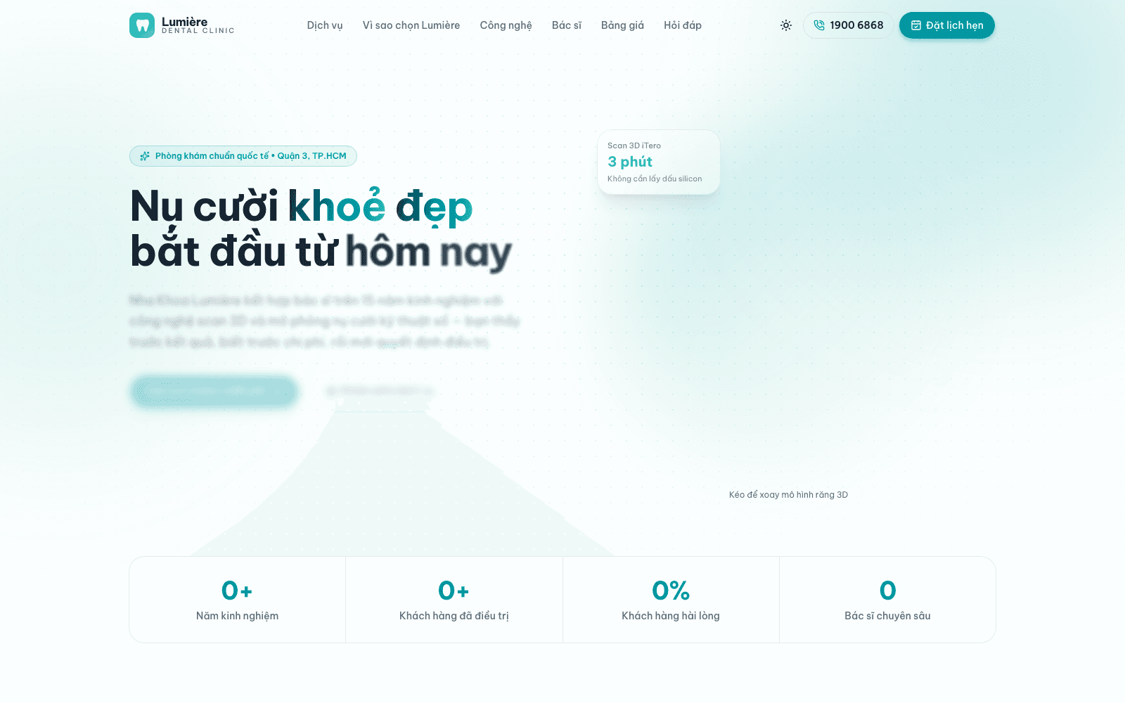 Lumière — Mẫu website nha khoa
